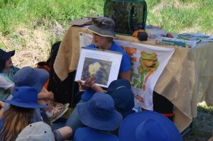 Talking frogs with Chrissy